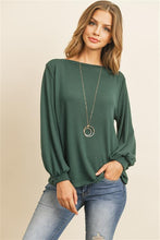 Load image into Gallery viewer, Green Puffed Sleeve Top