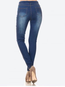 Women's Classic Distressed Skinny Jeggings