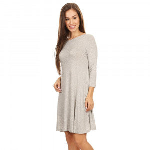 Kate-Knit Swing Dress with Pockets