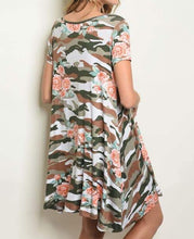 Load image into Gallery viewer, Camo and Floral Dress