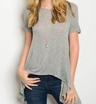 Load image into Gallery viewer, Gray Jersey Knit Tee