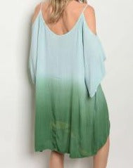 Mint and Lime Green Tie Dye Dress/Cover Up