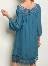 Load image into Gallery viewer, Teal Boho Dress