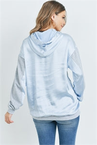 Grey and Light Blue Sweatshirt
