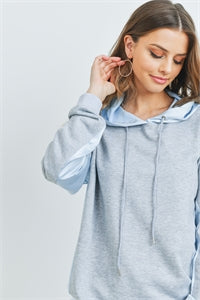 Grey and Light Blue Sweatshirt