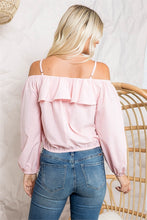 Load image into Gallery viewer, Light Pink Ruffed Top
