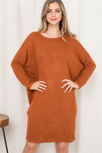 Load image into Gallery viewer, Rust Sweater Dress