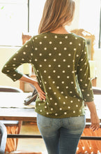 Load image into Gallery viewer, Green Polka Dot Top