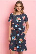Load image into Gallery viewer, Floral Navy Dress