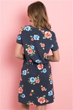 Load image into Gallery viewer, Floral Navy Dress