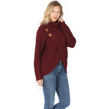 Load image into Gallery viewer, Burgundy Wrap Sweater