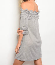 Load image into Gallery viewer, Gray Off The Shoulder Dress