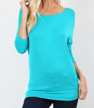 Load image into Gallery viewer, Teal Scoop Neck Dolman